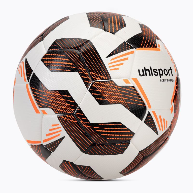 Minge de fotbal  uhlsport Resist Synergy white/black/fluo orange mărime 4 2