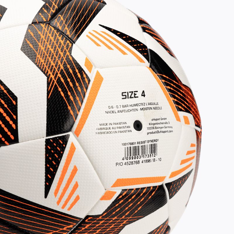 Minge de fotbal  uhlsport Resist Synergy white/black/fluo orange mărime 4 4