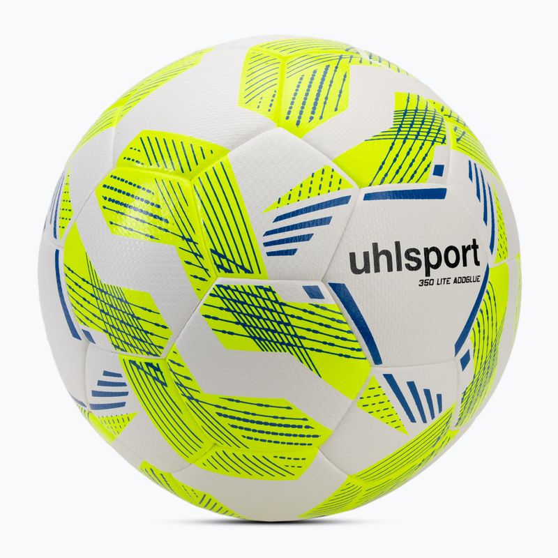 Minge de fotbal uhlsport 350 Lite Addglue white/fluo yellow/dark blue mărime 5 2