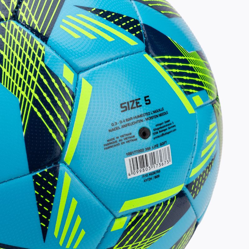 Minge de fotbal uhlsport Lite Soft 350 light blue/navy/neo yellow mărime 5 3