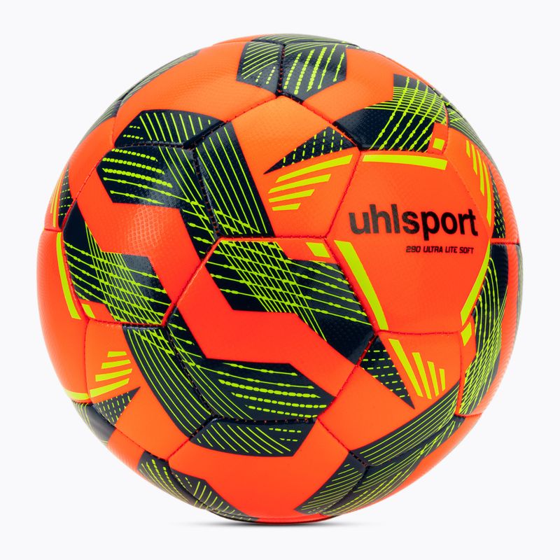 Minge de fotbal uhlsport Ultra Lite Soft 290 fluo orange/navy/fluo yellow mărime 3 2