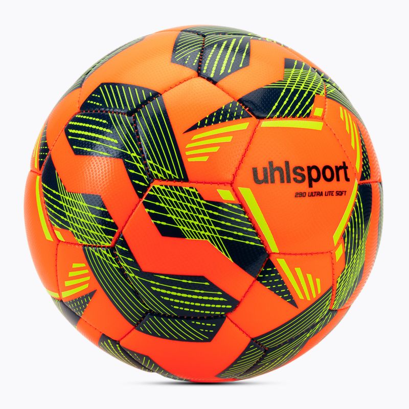 Minge de fotbal uhlsport Ultra Lite Soft 290 fluo orange/navy/fluo yellow mărime 4 2