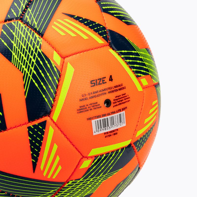 Minge de fotbal uhlsport Ultra Lite Soft 290 fluo orange/navy/fluo yellow mărime 4 3