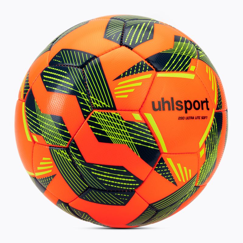 Minge de fotbal uhlsport Ultra Lite Soft 290 fluo orange/navy/fluo yellow mărime 5 2