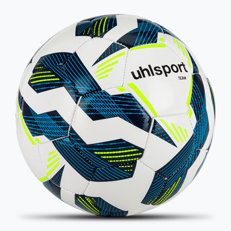Minge de fotbal uhlsport Team white/navy/fluo yellow mărime 4 2