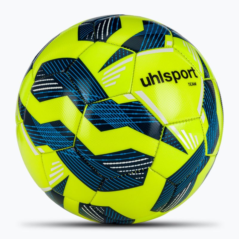 Minge de fotbal uhlsport Team fluo yellow/navy/white mărime 4 2