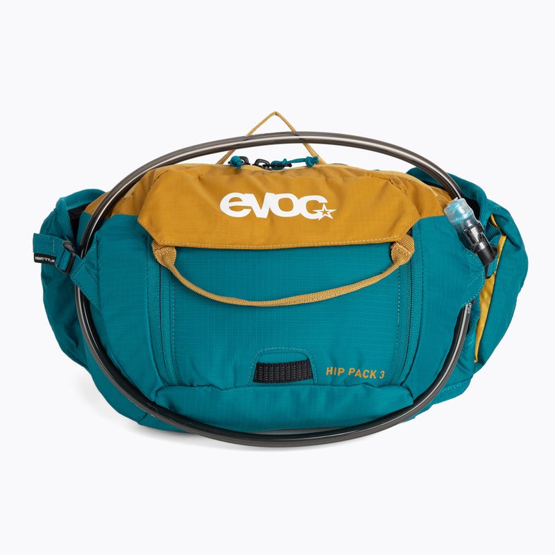 Borsetă de ciclism cu rezervor EVOC Hip Pack 3 l albastru-galbenă 102506616