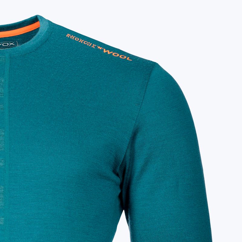Tricou termoactiv pentru bărbați Ortovox 185 Rock'N'Wool verde 8410200006 2