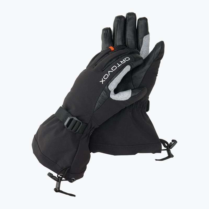 Mănuși de schi pentru bărbați  ORTOVOX Merino Mountain black raven