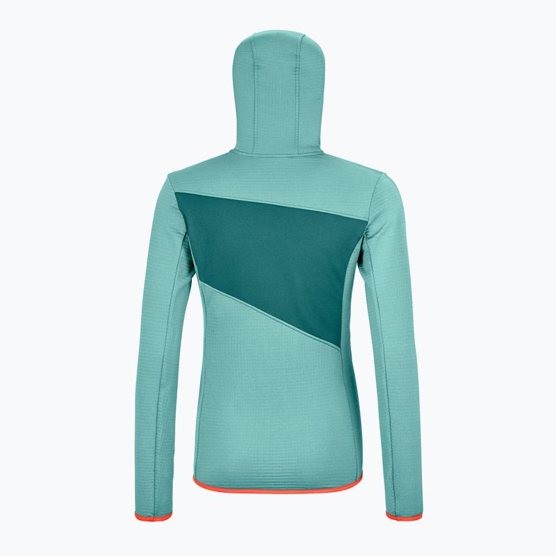 Hanorac cu glugă cu glugă Ortovox Fleece Grid pentru femei turcoaz 8720100036 2