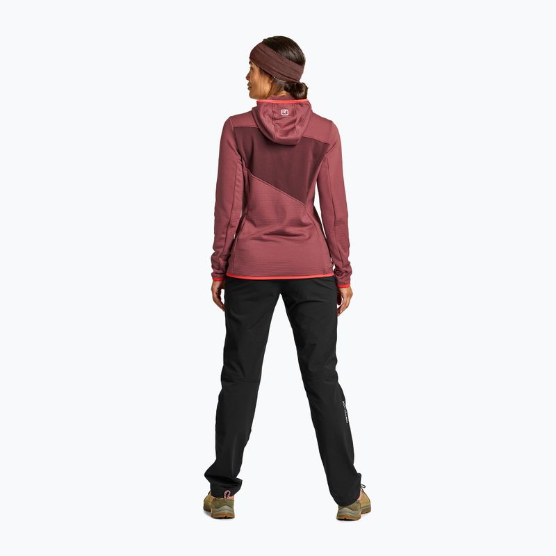 Pulover de trekking pentru femei Ortovox Fleece Grid Hoody roșu 87201 3