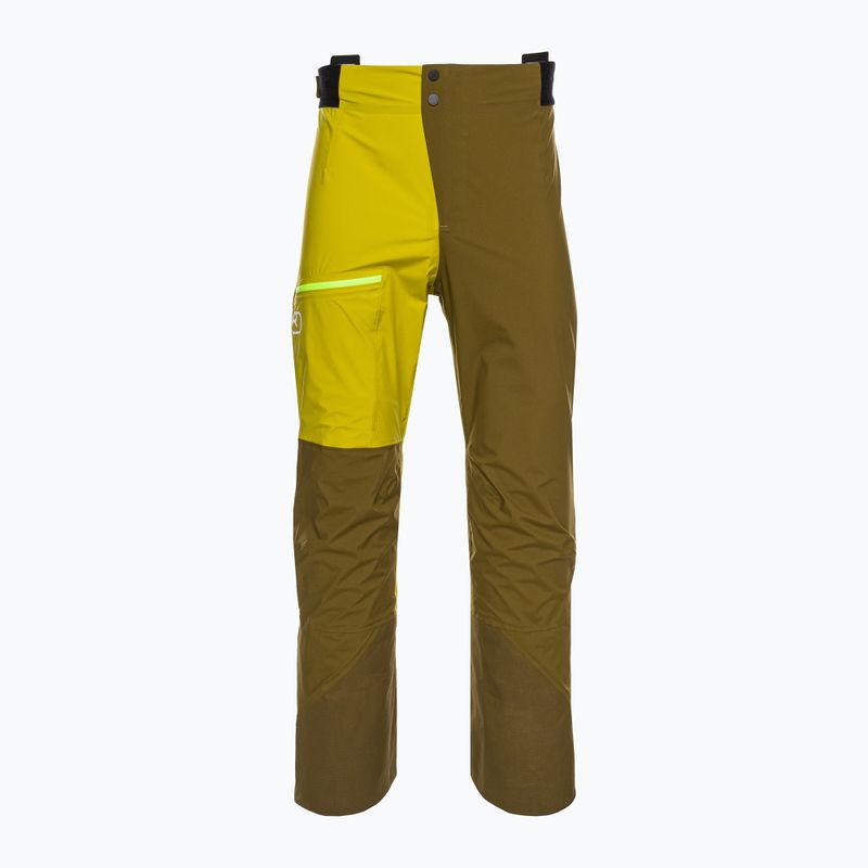 Pantaloni de schi pentru bărbați Ortovox 3L Ortler verde 7071800006