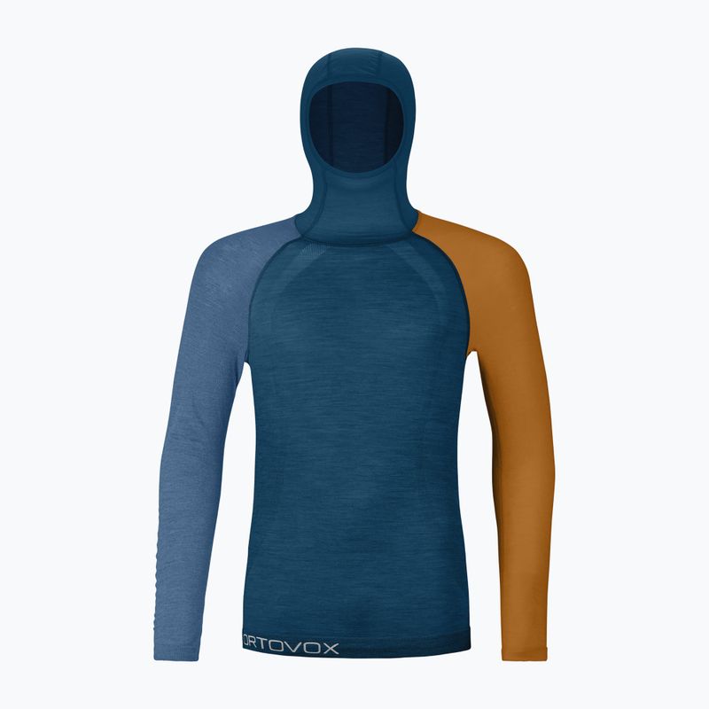 Longsleeve termoactiv pentru bărbați ORTOVOX 120 Comp Light Hoody petrol blue