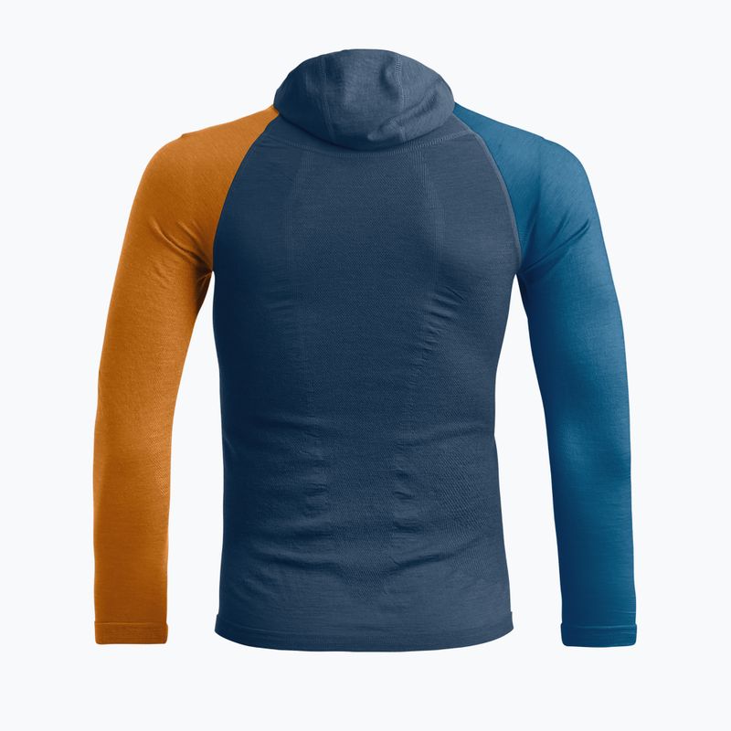 Longsleeve termoactiv pentru bărbați ORTOVOX 120 Comp Light Hoody petrol blue 2