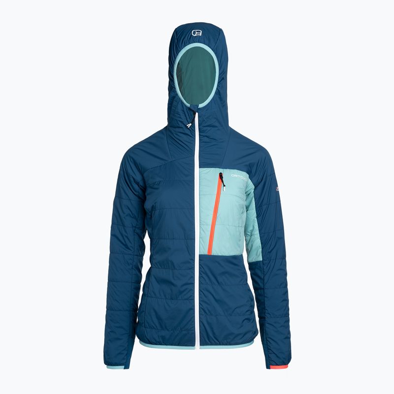 Jachetă hibridă ORTOVOX Swisswool Piz Duan albastru pentru femei 6122700037