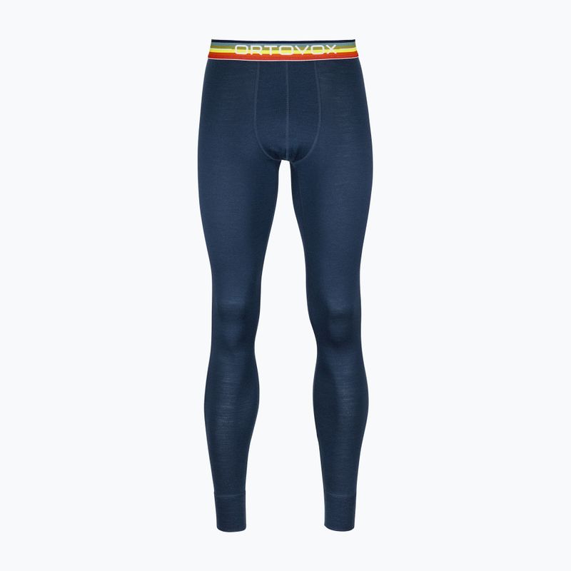 Pantaloni termici pentru bărbați ORTOVOX 185 Rock'N'Wool Long Deep Ocean