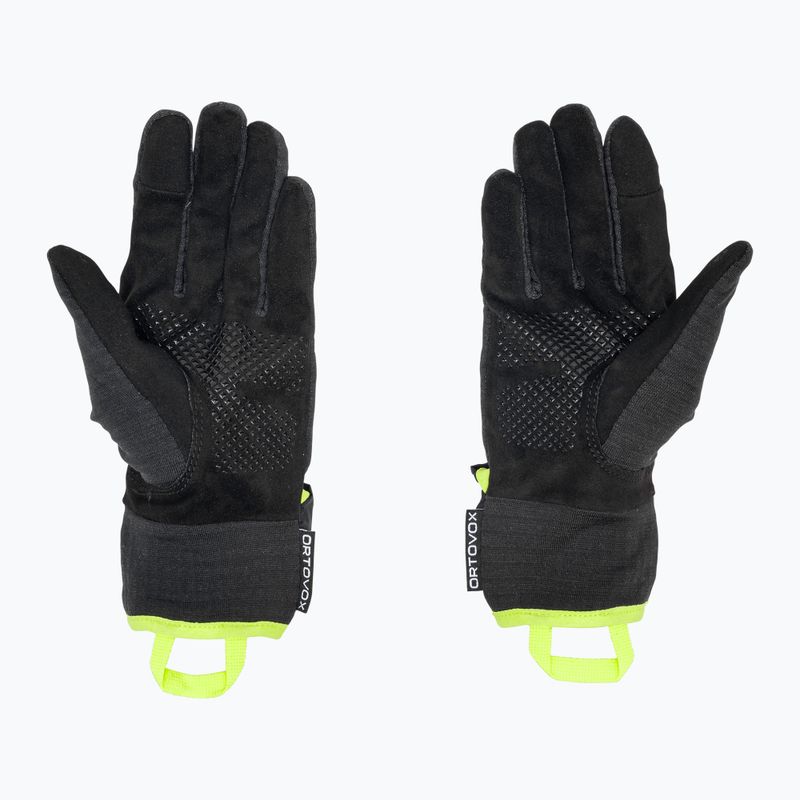 Mănuși de parașutism pentru bărbați ORTOVOX Fleece Grid Cover negru raven 2