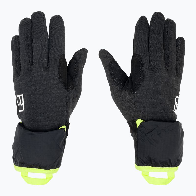 Mănuși de parașutism pentru bărbați ORTOVOX Fleece Grid Cover negru raven 3