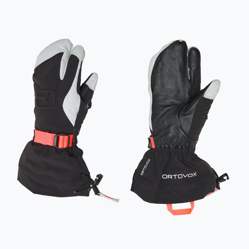 Mănuși de schi pentru femei ORTOVOX Merino Freeride 3 Finger black raven