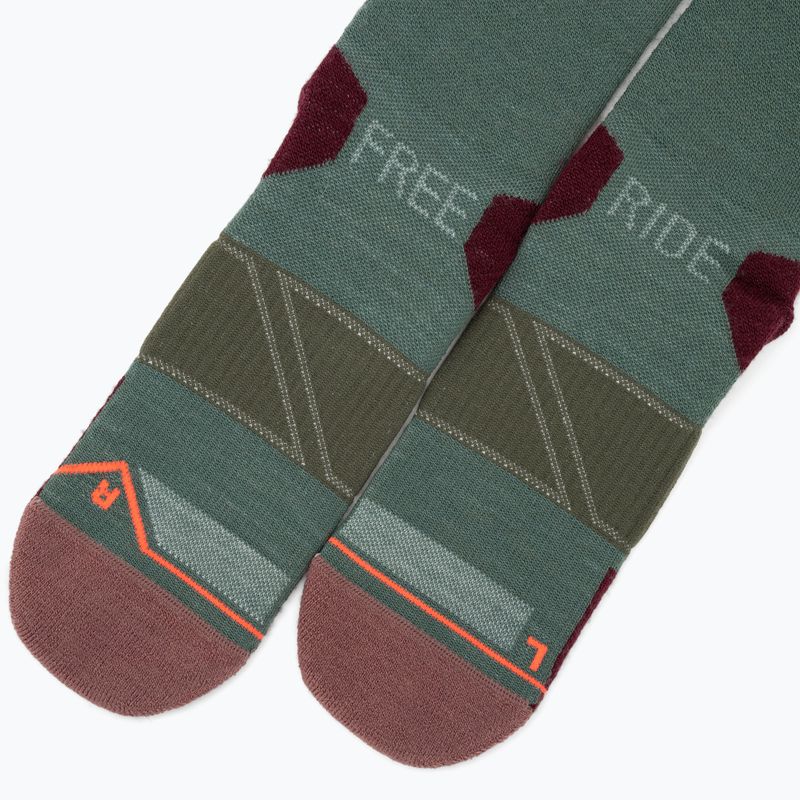 Șosete de schi pentru femei ORTOVOX Freeride Long Socks Cozy wild herbs 5