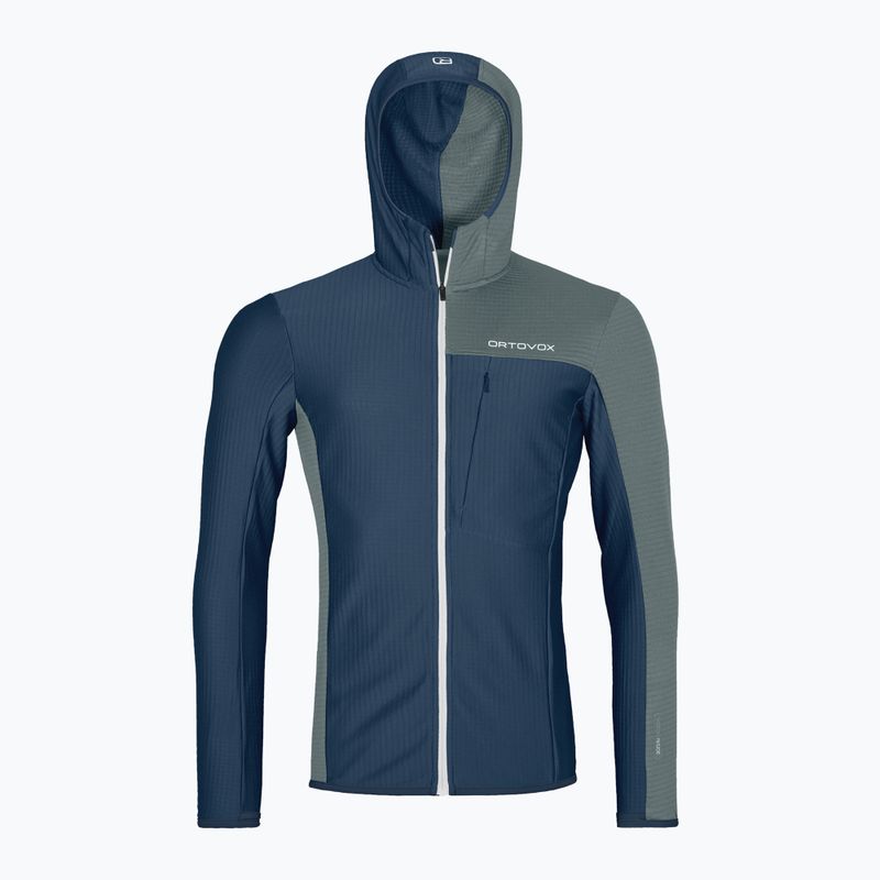 Hanorac pentru bărbați ORTOVOX Fleece Light Grid Hooded deep ocean 7