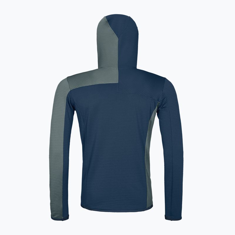 Hanorac pentru bărbați ORTOVOX Fleece Light Grid Hooded deep ocean 8