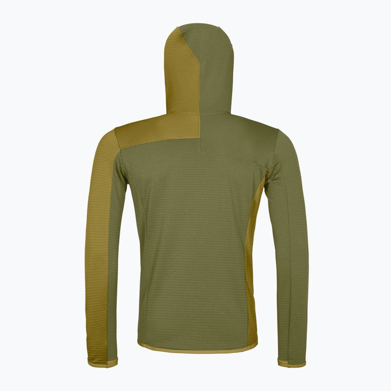 Hanorac pentru bărbați ORTOVOX Fleece Light Grid Hooded wild herbs 2