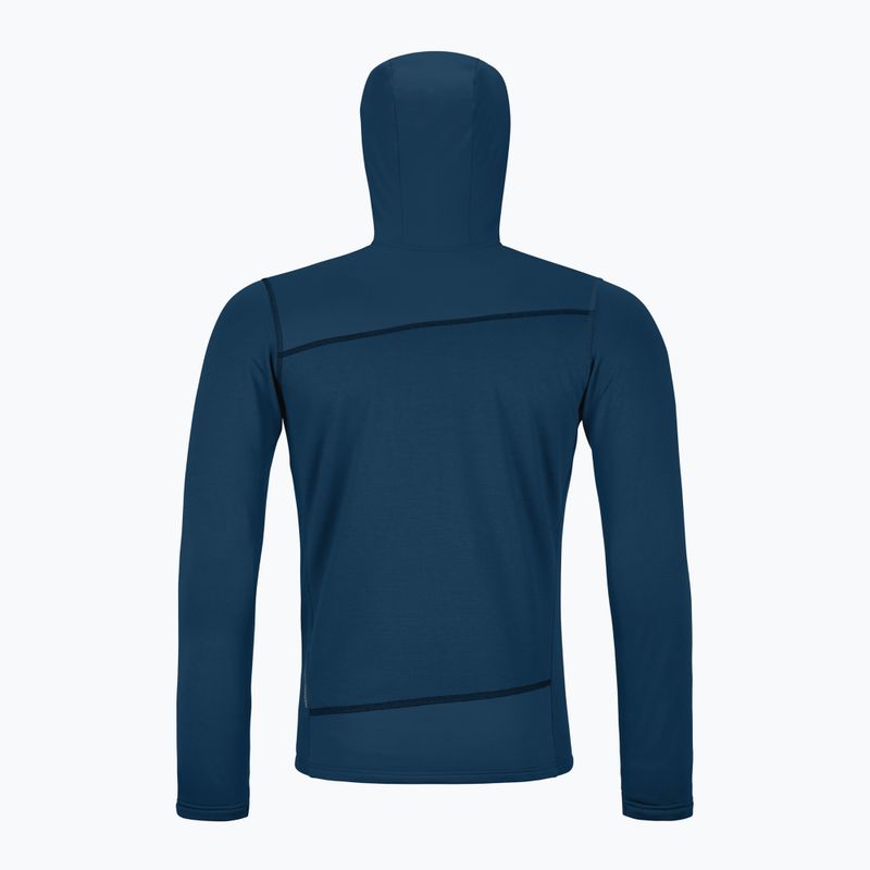 Hanorac pentru bărbați ORTOVOX Fleece Light Hoody deep ocean 2