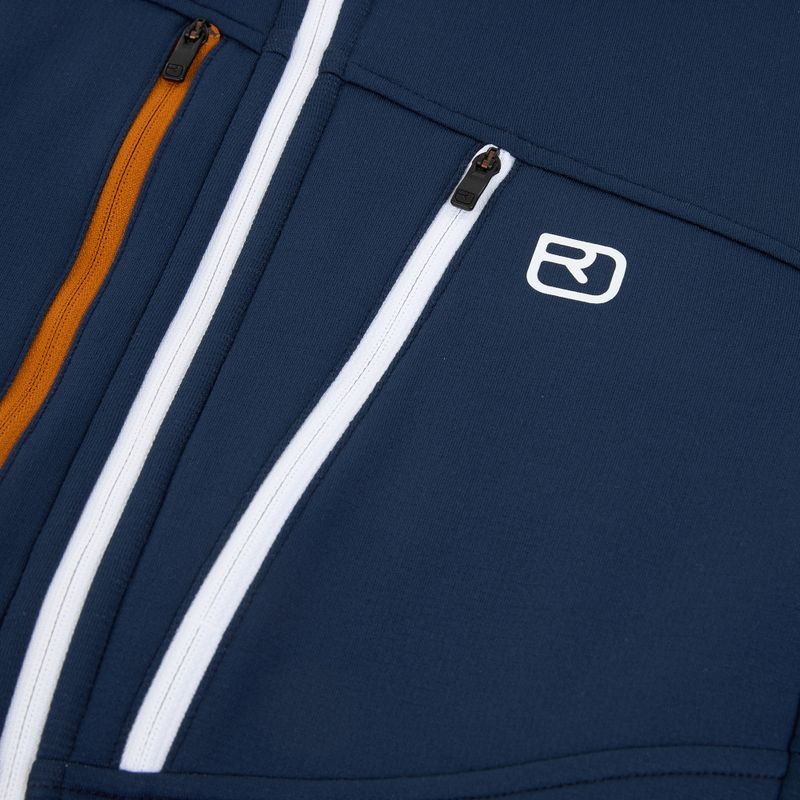 Bluză pentru bărbați ORTOVOX Fleece Grid Hoody deep ocean 3