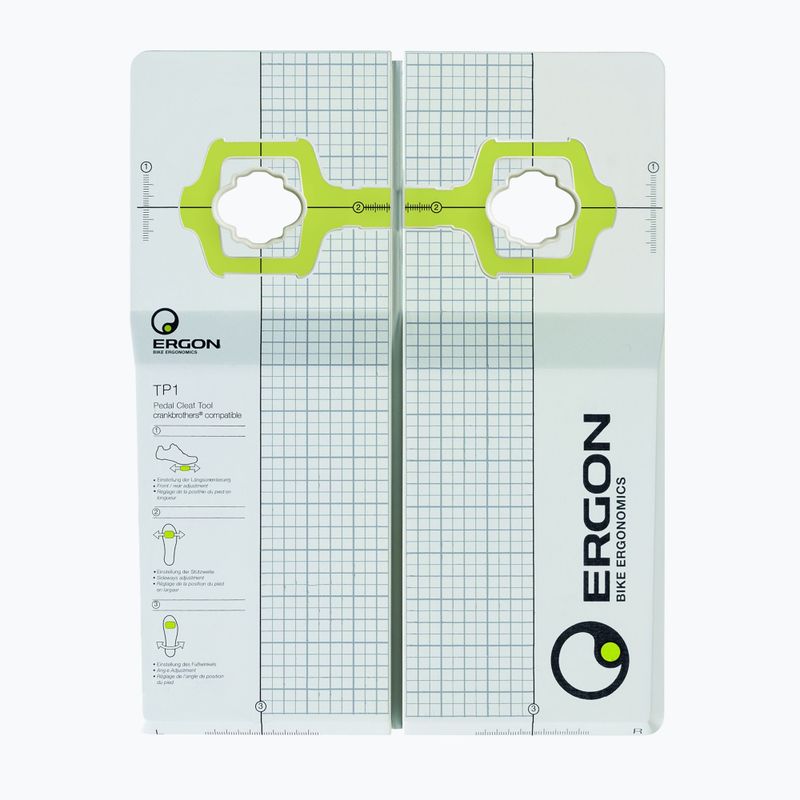 Șablon pentru setarea blocurilor Ergon TP1 Pedal Cleat Tool for Crankbrothers® alb 48000010