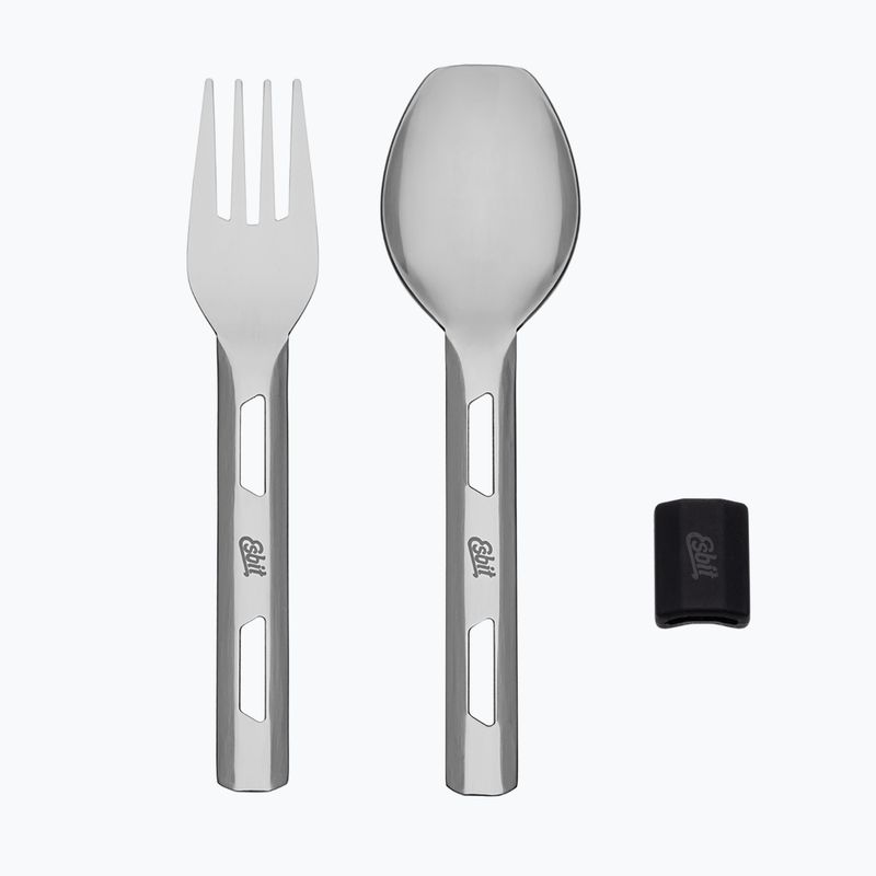 Termos pentru alimente cu tacâmuri Esbit Stainless Steel Food Jug 750 ml black 10