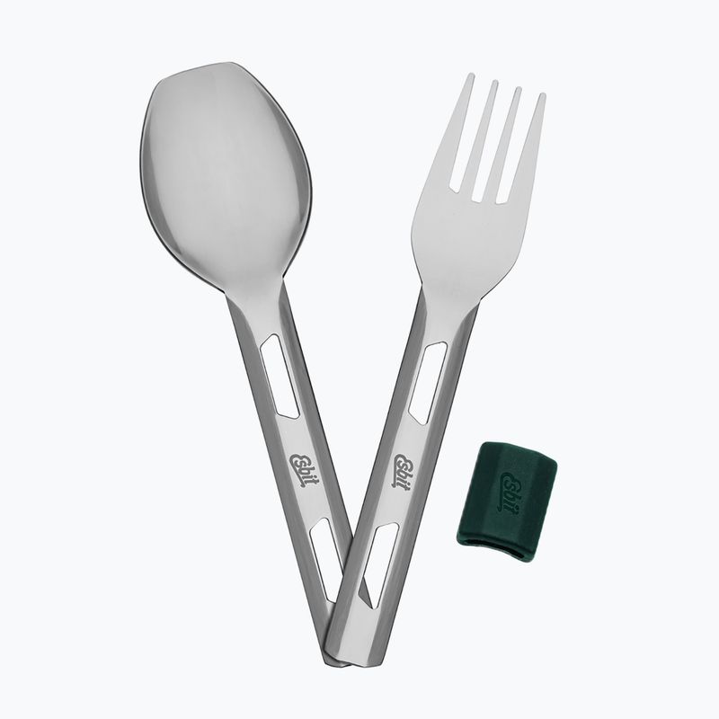 Termos pentru alimente cu tacâmuri Esbit Stainless Steel Food Jug 750 ml forest green 9