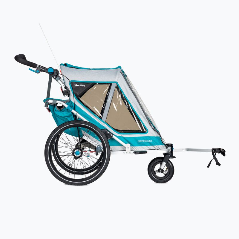 Qeridoo Speedkid2 remorcă dublă pentru biciclete albastru Q-SK2-21-P 3