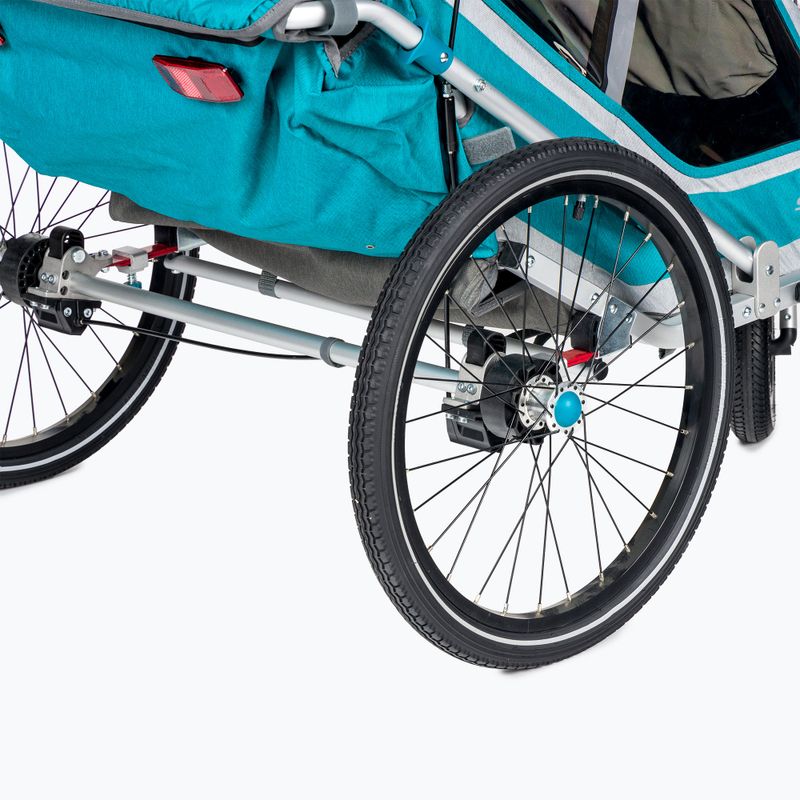 Qeridoo Speedkid2 remorcă dublă pentru biciclete albastru Q-SK2-21-P 6