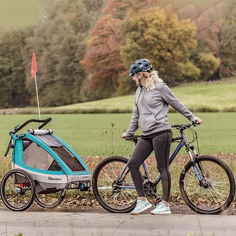 Remorcă pentru biciclete cu un singur loc Qeridoo Sportrex1 albastru Q-SR1-21-P 10