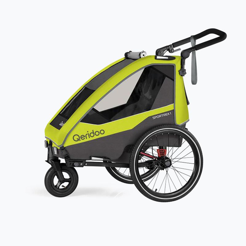 Remorcă de bicicletă pentru o persoană Qeridoo Sportrex 1 LE galbenă Q-SPR1-22-LG