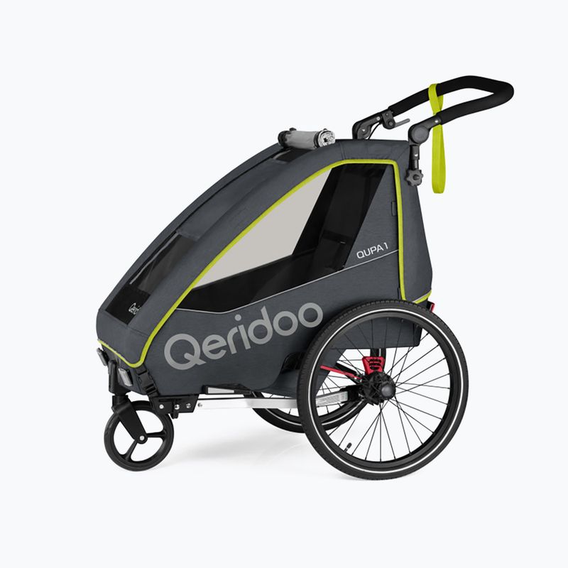 Remorcă de biciclete Qeridoo Qupa 1 lime
