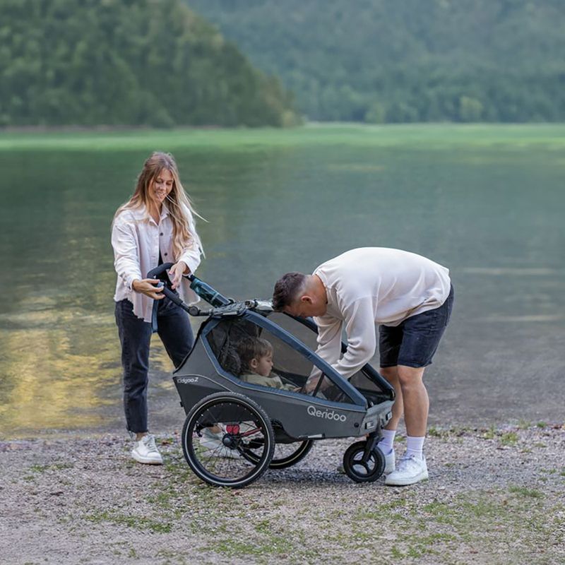 Remorcă de bicicletă Qeridoo Kidgoo 2 dark navy/blue 9