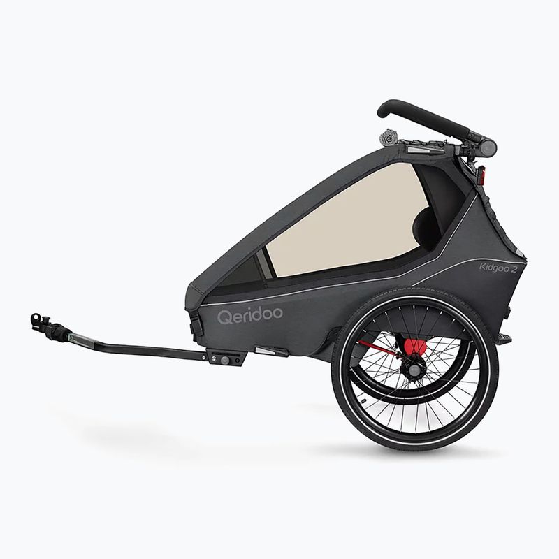 Remorcă pentru bicicletă Qeridoo Kidgoo 2 dark steel grey 2