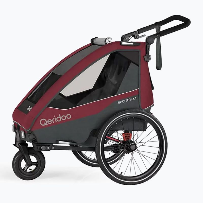 Remorcă pentru bicicletă Qeridoo Sportrex 1 cayenne red