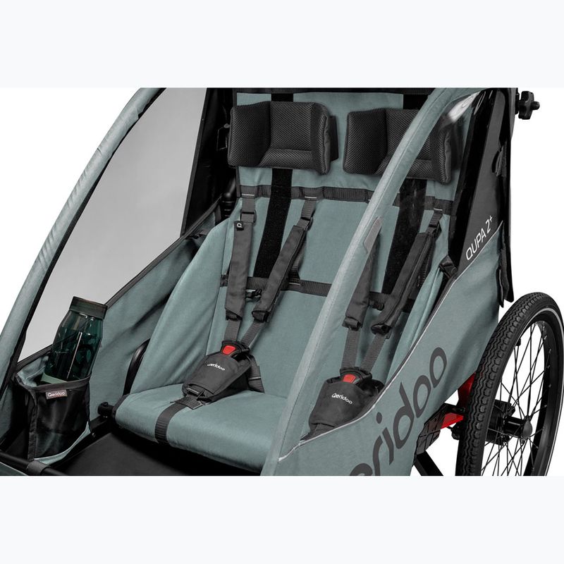 Remorcă de bicicletă pentru două persoane Qeridoo Qupa 2 mineral blue 6