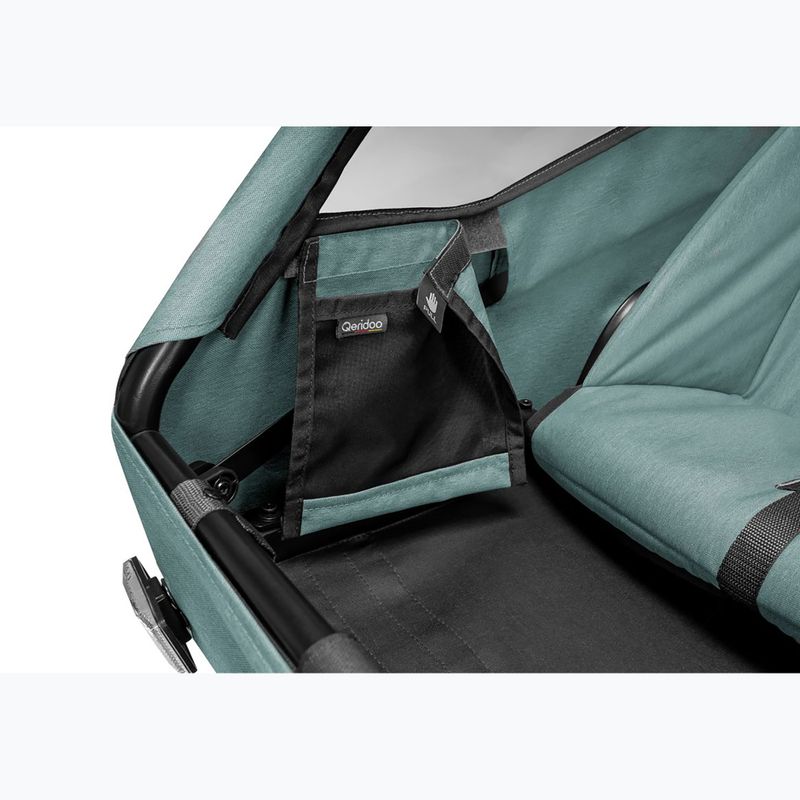 Remorcă de bicicletă pentru două persoane Qeridoo Qupa 2 mineral blue 8