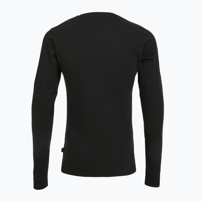 Longsleeve polo pentru bărbați Alpha Industries Basic T black 2