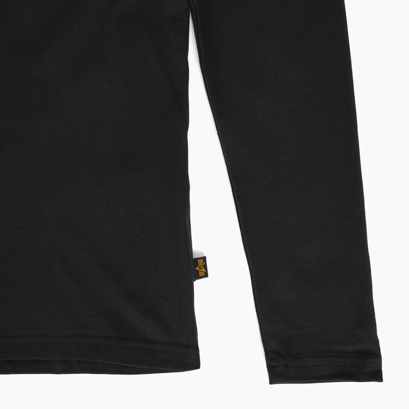 Longsleeve polo pentru bărbați Alpha Industries Basic T black 3