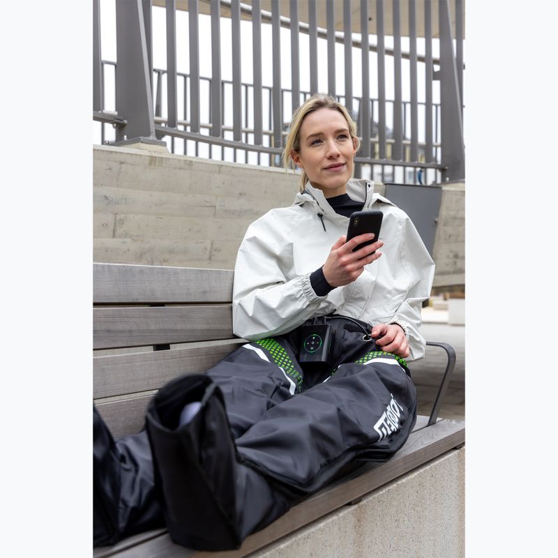 Pantaloni pentru recuperare REBOOTS Go X Straight Cut black/white/green 15