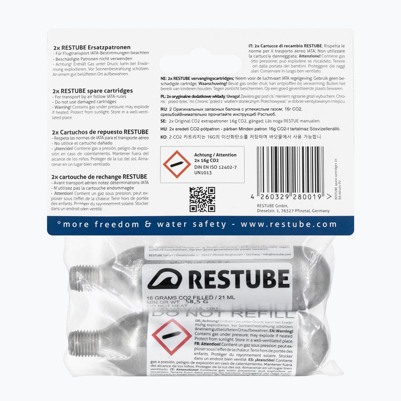 Cartușe de CO2 (2 bucăți 16g) pentru cartușe Restube MRA0004 2