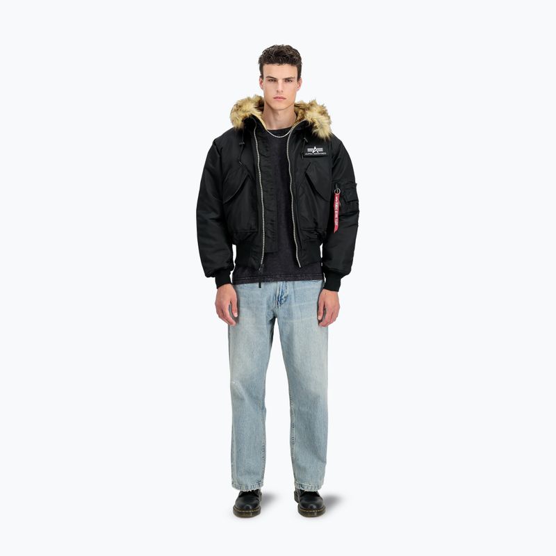 Geacă pentru bărbați Alpha Industries 45/P Hooded Custom Bomber black/reflective 2
