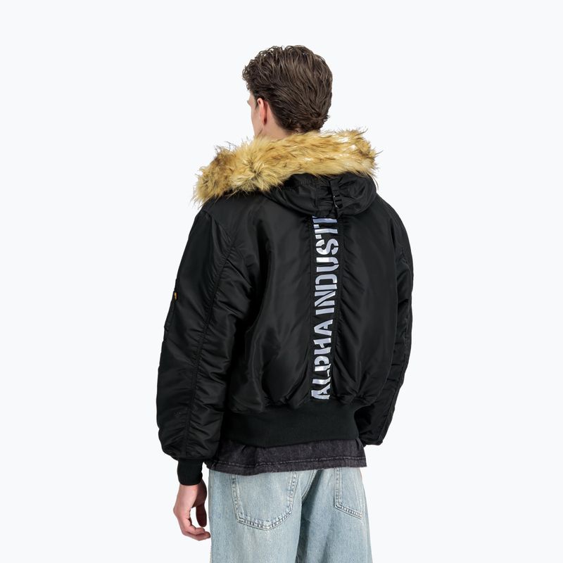Geacă pentru bărbați Alpha Industries 45/P Hooded Custom Bomber black/reflective 3