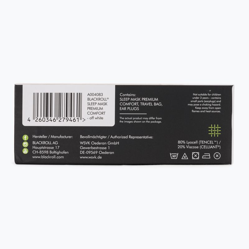 Bandă pentru ochi BLACKROLL Premium Comfort Sleep off white 3