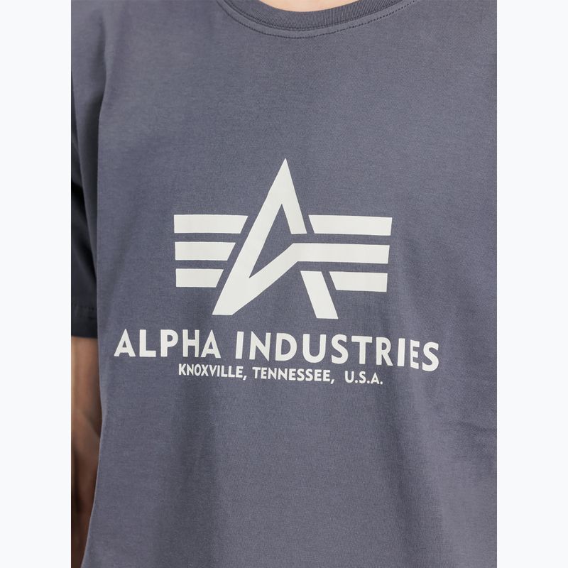 Tricou pentru bărbați Alpha Industries Basic greyblack 4